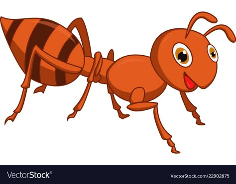 Happy ant cartoon Royalty Free Vector Image - VectorStock Ant Picture, Ant Clipart, Ant Cartoon, Cartoon Download, Bee Pictures, Kids World Map, Pine Cone Art, Cartoon Butterfly, Acrylic Painting Lessons