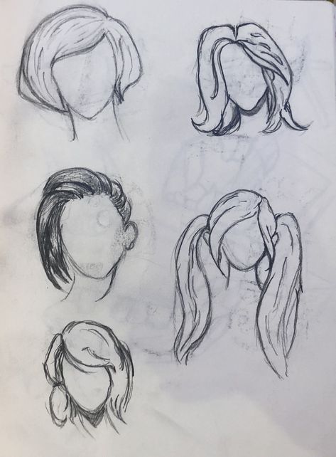 Hairstyles Drawing Front View, Hairstyles Women Drawing, Sketching Hairstyles, Girl Outline Drawing, Female Hairstyles Drawing, Sketch Head, Pixie Art, Undercut Hairstyles Women, Female Hairstyles