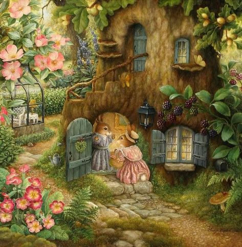 Children's Book Characters, Storybook Art, Nostalgic Art, Type Illustration, Forest Creatures, Rabbit Art, Vintage Fairies, Bunny Art, Fairytale Art