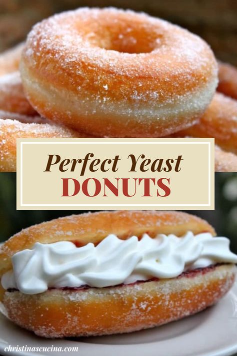 March Desserts, Homemade Doughnut Recipe, Yeast Doughnuts, Kalahari Resort, Doughnut Recipes, Doughnut Recipe Easy, Recipes With Yeast, Easy Donut Recipe, Yeast Donuts