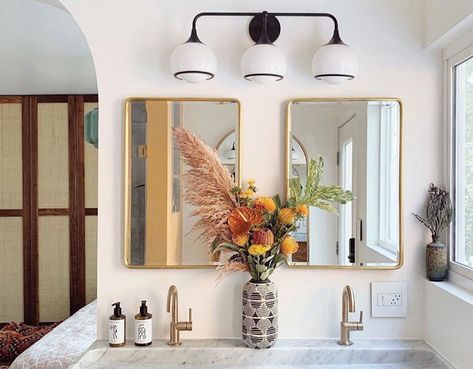 20% Off Above Mirror Bathroom Lighting, Bathroom Lighting Ideas, Two Mirrors, Vanity Lights Bathroom, Mirror Bathroom, Vanity Light Fixtures, Bathroom Vanity Light, Gold Bathroom, Bathroom Light Fixtures