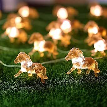 JASHIKA Horse Fairy String Lights Cute Pony Decorative Lights 20 LEDs Night Light 8.5ft Battery Operated with Remote for Bedroom Farmhouse Home Holiday Thanksgiving Decoration Horse Themed Bedrooms, Horse Bedroom, Horse Room, Cute Pony, Decorative Night Lights, Horses Theme, Cute Ponies, Bedroom Farmhouse, Farmhouse Holiday