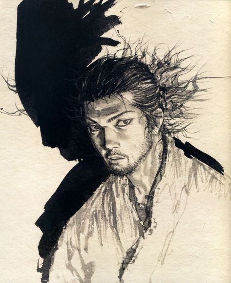 Miyamoto Musashi Art, Ronin Samurai, Inoue Takehiko, Vagabond Manga, Miyamoto Musashi, Samurai Art, 캐릭터 드로잉, Bleach Manga, Manga Artist