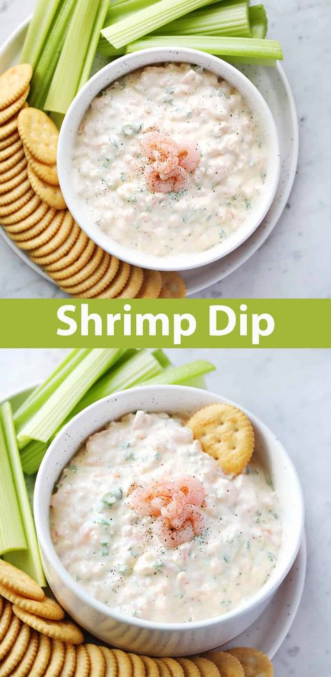 Shrimp Dip - A Beautiful Mess Shrimp Salad Dip, Tiny Shrimp Dip, Tiny Shrimp Recipes, Giggle Juice Recipe, Cold Shrimp Dip Recipe, Easy Shrimp Dip, Shrimp Cream Cheese, Shrimp Dip Recipes, Homemade French Onion Dip