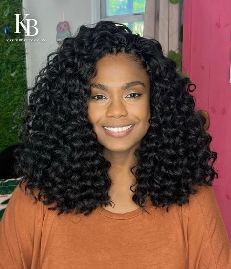 Well-Defined Medium-Length Crochet Hairstyle Waves Overnight, Best Crochet Hair, Braided Braids, Wavy Hair With Braid, Wavy Crochet, Crochet Bob, Braiding Techniques, African American Braided Hairstyles, Overnight Braids