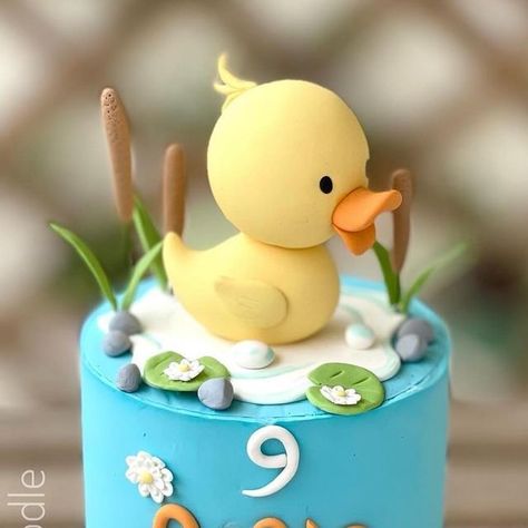 Birthday Cake Duck, Duck Cake Ideas, Bakery Cupcakes, Duck Cake, Fondant Baby, Chocolate Food, Quack Quack, Dessert Party, Little Duck