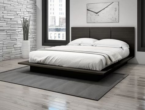 Masonville Queen Low Profile Platform Bed Bilik Tidur Lelaki, Idea Bilik Tidur, Reka Bentuk Bilik Tidur, Platform Bed Wood, Platform Bed Designs, Mens Bedroom Decor, Platform Bedroom, Upholstered Sleigh Bed, Hiasan Bilik Tidur