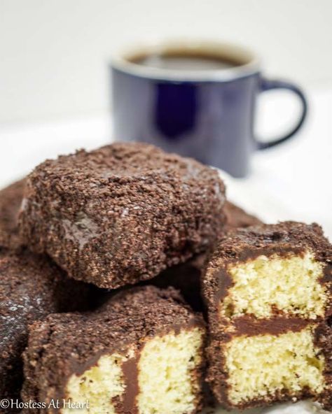 Triple Chocolate Lamingtons - Hostess At Heart Lamingtons Cake, Chocolate Lamingtons, Bundt Recipes, Recipes Cookies, Cookie Bar, Chocolate Sandwich, Chocolate Sandwich Cookies, Best Chocolate Cake, Bar Recipes