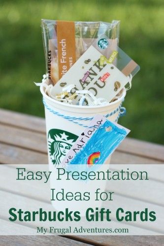 Easy presentation ideas for Starbucks Gift Cards- a perfect teacher gift idea! Starbucks Teacher Gift, Ideas For Teachers, Cars Ideas, Best Gift Cards, Starbucks Gift Card, Starbucks Gift, Super Gifts, Coffee Cup Gifts, Gifts For Teachers