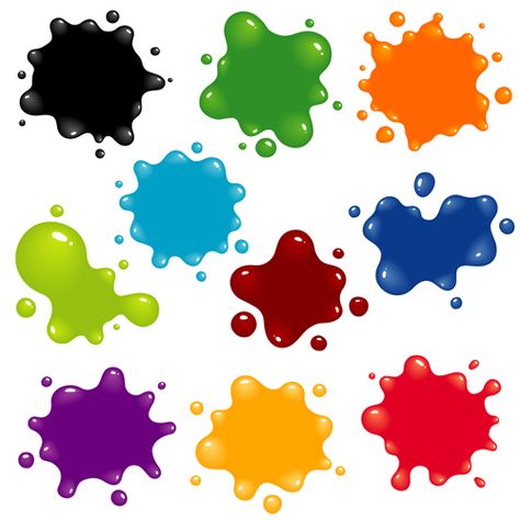 Paint Splatter Art, Slime Party, Preschool Colors, Clip Art Library, Paint Drop, Art Birthday Party, Ink Splatter, Free Art Prints, Paper Art Craft