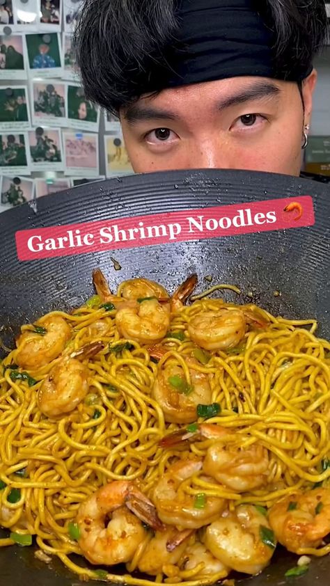 vibewithchu on Instagram: Garlic Shrimp Noodle ~ This super quick and easy recipe is out of this world! 🤯 Especially for you garlic lovers, you won’t want to stop… Garlic Shrimp Noodles Asian, Garlic Shrimp Noodles, Asian Shrimp, Shrimp Noodles, Miracle Noodles, Thai Noodles, Garlic Noodles, Homemade Noodles, Garlic Shrimp