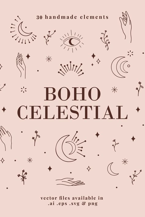 Esoteric Tattoo, Celestial Logo, Hands Wallpaper, Primitive Embroidery, Minimalist Branding, Boho Celestial, Celestial Elements, Celestial Theme, Penelope Garcia