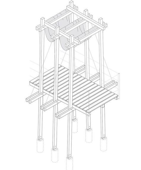 Wooden Construction Architecture, 1:20 Detail Section Architecture, Collage Architecture, Timber Architecture, Pavilion Architecture, Concept Models Architecture, Pavilion Design, Architecture Concept Diagram, Wood Architecture