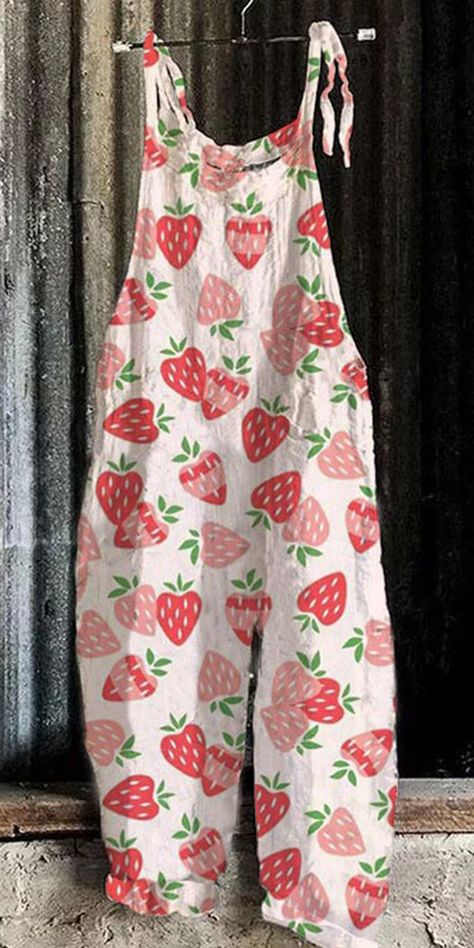 Cute Jumpsuits, Butterfly Skull, Pocket Jumpsuit, Kurti Designs Party Wear, Cute Strawberry, Jumpsuit Outfit, Floral Butterfly, Fashion Project, Casual Jumpsuit