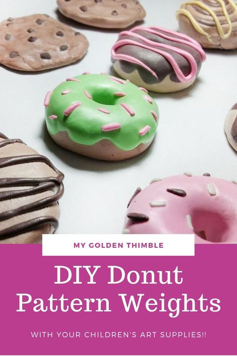 Pattern Weights Diy, Sewing Weights, Sewing Pattern Storage, Best Sewing Projects, Basket Sewing Pattern, Diy Trinkets, Cookie Shapes, Tank Top Sewing Pattern, Diy Donuts