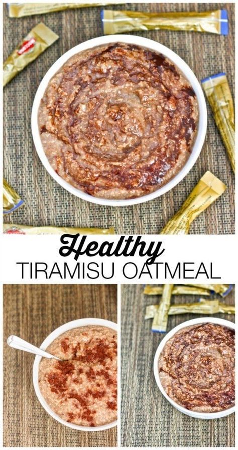 Oatmeal Substitute, Tiramisu Oatmeal, Healthy Tiramisu, High Protein Oatmeal, Cooked Oatmeal, Protein Oatmeal, Overnight Oats Healthy, Cinnamon Oatmeal, Italian Dessert