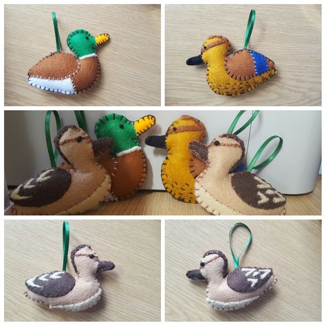 Felt Mallard Duck Pattern, Felt Duck Ornament, Duck Crafts For Adults, Felt Duck Pattern, Ducks Mallard, Felt Duck, Cruise Ducks, Duck Stuffed Animal, Duck Crafts