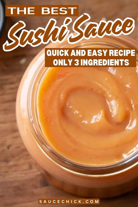 Sushi Sauce Recipe Mango Sauce For Sushi, Sushi Sauce Recipes, Sushi Dipping Sauce, Sushi Sauces, Mango Sushi, Sushi Sauce, Sushi Bake, Mango Sauce, Sushi Night