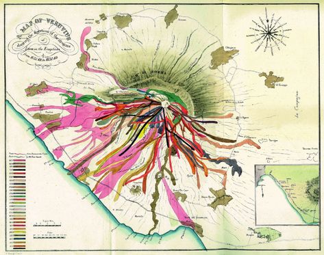 John Richardson, Cartography Design, Cartography Map, Visual Map, Architecture Mapping, Lava Flow, Art Carte, Walking Trails, British Library