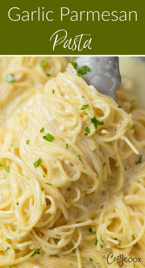 garlic parmesan pasta being swirled with silver tongs Rainy Day Food Ideas, Garlic Parmesan Pasta, Pasta Side Dishes, Pasta Sides, Parmesan Pasta, Garlic Pasta, Pasta Dinners, Pasta Dinner Recipes, Tasty Pasta