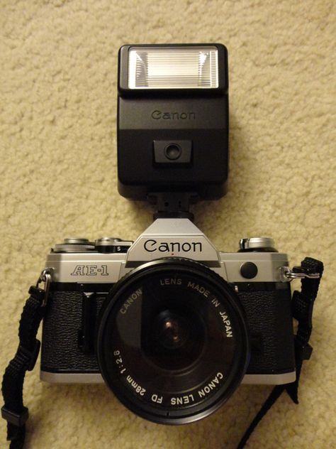 Canon Speedlite 155A Flash, A Perfect match for the AE-1 - Lomography Film Photography Landscape, Canon Ae 1 Program, Photography Landscape Nature, Nature Film, Canon Ae 1, Old Cameras, Rangefinder Camera, Photography Games, Canon Camera