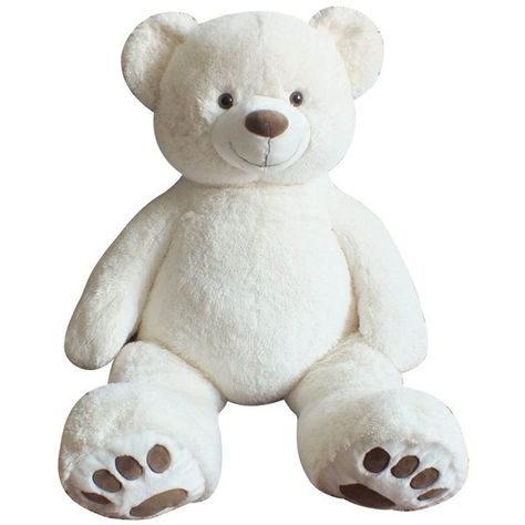 Giant Teddy Bear 40" Cream Color ($57) ❤ liked on Polyvore featuring stuffed animals, fillers, toys, baby and other Big Teddy, Giant Teddy Bear, Giant Teddy, White Teddy Bear, Animals Toys, Teddy Bear Toys, Teddy Bear Picnic, White Bear, Teddy Bear Plush