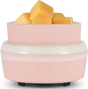 Copinpin Candle Wax Melt Warmer for Scented Yankee Jar Candle Wax 3-in-1 Oil Burner Electric Wax Warmer Fragrance Warmer for Home Office and Bedroom as Gifts for Mom Grandma Women Girls Pink Home Office And Bedroom, Candle Melter, Yankee Candle Jars, Candle Wax Warmer, Office Yoga, Electric Wax Warmer, Wax Cubes, Candles Wax, Wax Melt Warmer