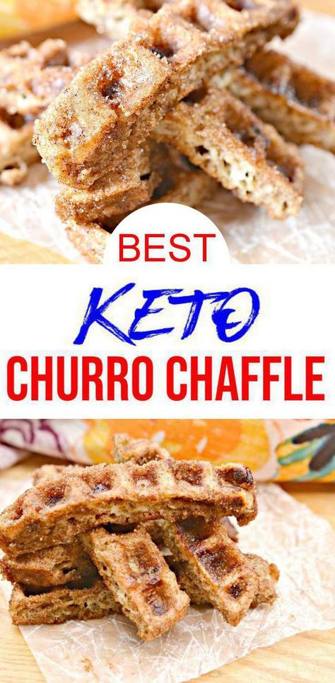 Churro Chaffle, Easy Keto Breakfast, Keto Chaffles, Desayuno Keto, Keto Chaffle, Chaffle Recipe, Breakfast Keto, Postre Keto, Low Carb Meal