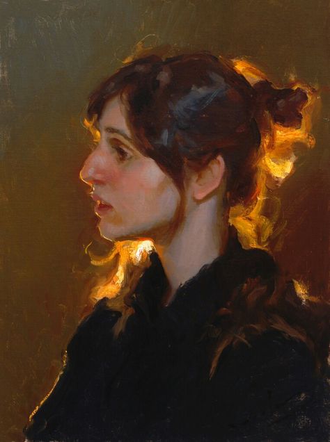 michael malm art -  backlit idea  May 2019 Michael Malm, Soyut Sanat Tabloları, Oil Portrait, Oil Painting Portrait, Arte Sketchbook, Portrait Paintings, Art Portraits, Hur Man Målar, Drawing Tutorials