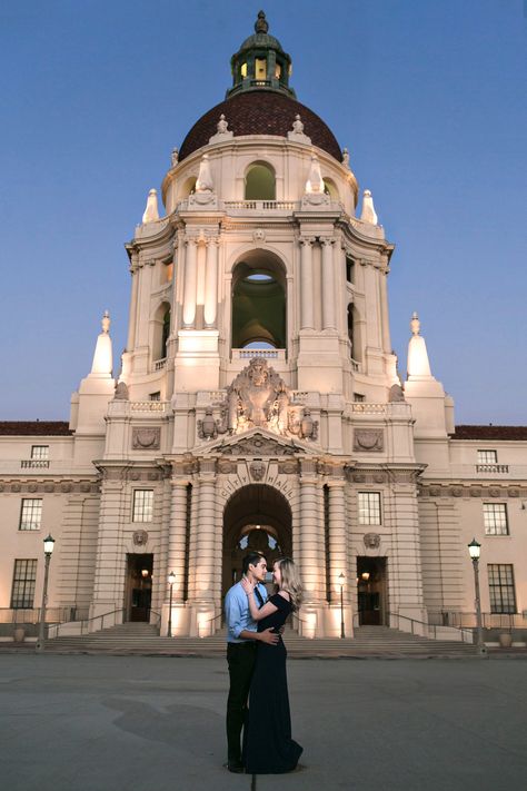 City Hall Wedding Photos, Pasadena City Hall, Griffith Observatory, City Hall Wedding, Simple Canvas Paintings, Wedding Engagement Photos, Engagement Photo Inspiration, Engagement Photoshoot, Wedding Saving