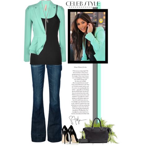 Turquoise Jacket, Blazer Outfit, Green Aqua, Green Blazer, Celeb Style, Fall Winter Outfits, Cute Fashion, Passion For Fashion, Style Me