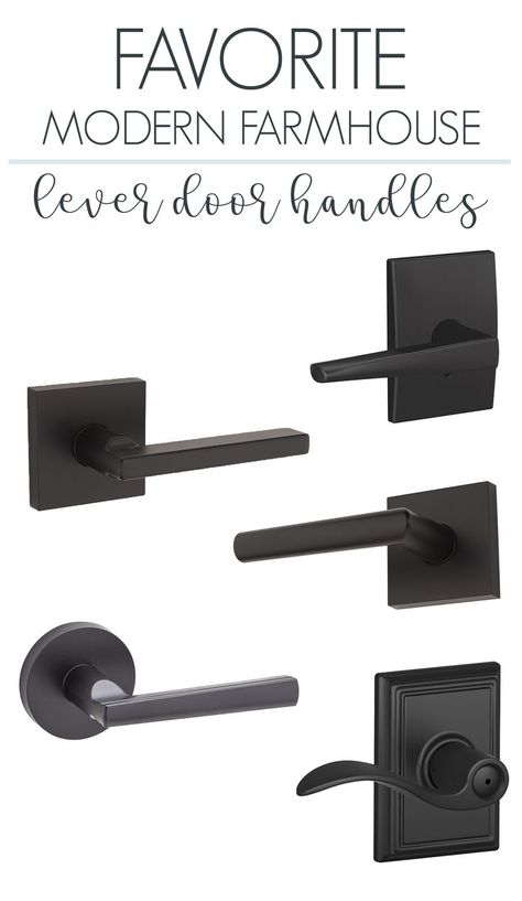 The best modern farmhouse lever door handles #livingletterhome #modernfarmhousedecor #fixerupperstyle Farmhouse Door Handles, Interior Farmhouse Doors, Farmhouse Interior Door, Farmhouse Door Knobs, Modern Farmhouse Interior Doors, Farmhouse Interior Doors, Bedroom Door Handles, Pintu Interior, Black Door Knobs