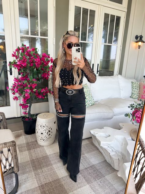 Shop Women Sexy Mesh Sheer Pearl … and other curated products on LTK, the easiest way to shop everything from your favorite creators. Pearl Top Outfit, Sheer Top Outfit, Outfit Country Concert, Nfr Rodeo, Pearl Outfit, Rodeo Outfit, Concert Vibes, Outfit Country, Country Dress