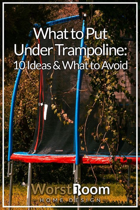 What to Put Under a Trampoline: 10 Ideas & What to Avoid Under Trampoline Ideas Backyards, Outdoor Trampoline Ideas Backyards, Trampoline Landscaping, Garden Trampoline, Backyard Toys, Kids Backyard, Yard Ideas Backyard, Outdoor Trampoline, Backyard Trampoline