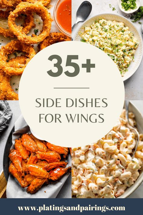 Hot Wing Meal Ideas, Side For Wings Ideas, Hot Wing Dinner Sides, Sides For Chicken Wings Dinners, What Goes With Wings Sides, What Sides Go With Chicken Wings, What To Eat With Wings Dinners, Chicken Wing Side Dishes Dinners, Hot Wing Side Dishes