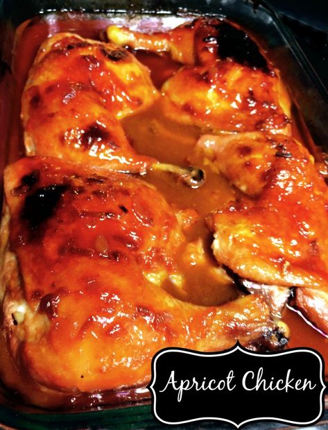 Apricot Chicken - Aunt Bee's Recipes Apricot Jam Chicken Recipe, Apricot Chicken Recipes, Lipton Soup, Apricot Jam Recipes, Apricot Preserves, Chicken Quarters, Leg Quarters, Chicken Leg Quarters, Apricot Chicken