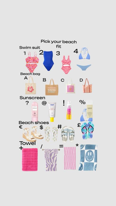 Beach Things To Bring, Beach Things, Beach Fits, Sun Tan, Summer Pictures, Beach Shoes, Beach Bag, Sunscreen, Closet