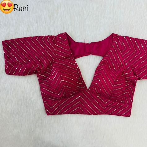 For more video pls subscribe my youtube channel 3/4th Sleeve Blouse Designs, Pink Blouse Work, Pink Blouse Designs, Latest Saree Blouse, Sequence Blouse, Latest Blouse Designs Pattern, Saree Blouse Neck Designs, Blouse Designs Silk, Elegant Blouse Designs