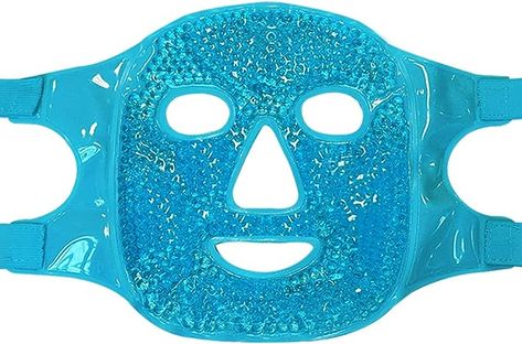 Reusable Hot & Cold Ice Face Mask, Gel Ice Mask for Puffy Eyes and Swelling, Facial Spa Cooling Mask for Women and Men (Blue) Ice For Face, Ice Face Mask, Cooling Face Mask, Cooling Mask, Ice Mask, Ice Face, Cold Face, Gel Face Mask, Gel Beads