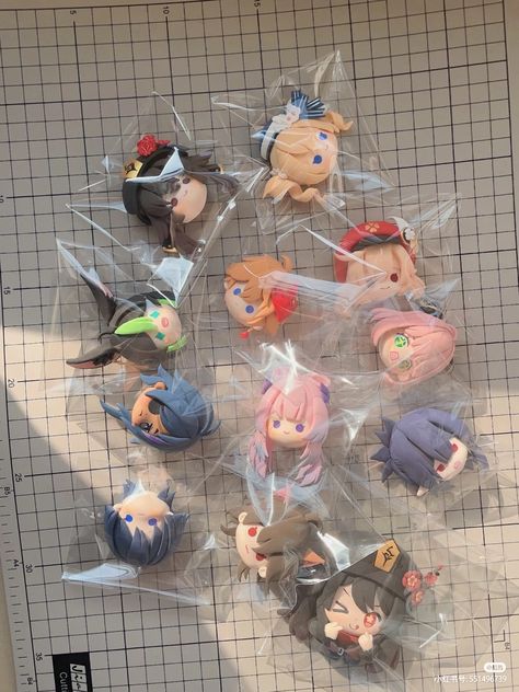 Genshin Impact Clay Art, Clay Genshin Impact, Anime Clay Figures, Genshin Clay, Anime Clay Art, Anime Clay Ideas, Ideas Con Porcelana Fria, Character Plushies, Anime Clay