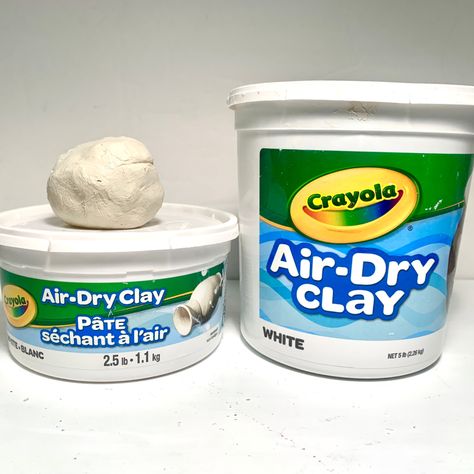 Everything You Need to Know about Crayola Air Dry Clay — Pop Up Art School Crayons Air Dry Clay, Air Dry Crayola Clay Ideas, Air Dry Clay Supplies, How To Keep Air Dry Clay From Cracking, Coloring Air Dry Clay, Using Air Dry Clay, Crayola Air Dry Clay Ornaments, How To Color Air Dry Clay, Air Dry Clay People