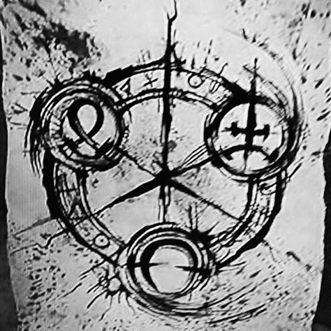 The symbol that 6, from the animated movie 9, was drawing. Nine Tim Burton, Movie Symbols, Tim Burton Drawings, Symbols Tattoos, Protection Circle, Paranormal Aesthetic, Tim Burton Tattoo, 9 Movie, Nine Movie