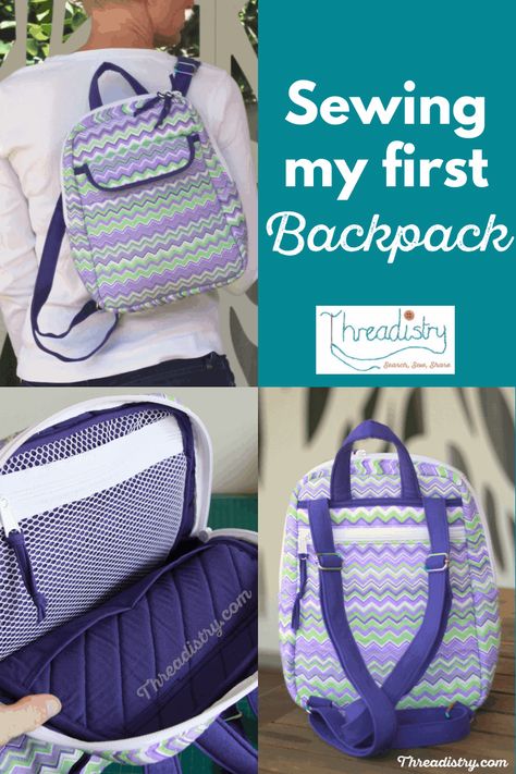 Sewing my first backpack Sewing A Backpack, Sew A Backpack, Diy Backpack Tutorial, Small Backpack Pattern, Diy Backpacks, Backpack Sewing Pattern, Diy Backpack Pattern, Handbags Diy, Sewing Nook