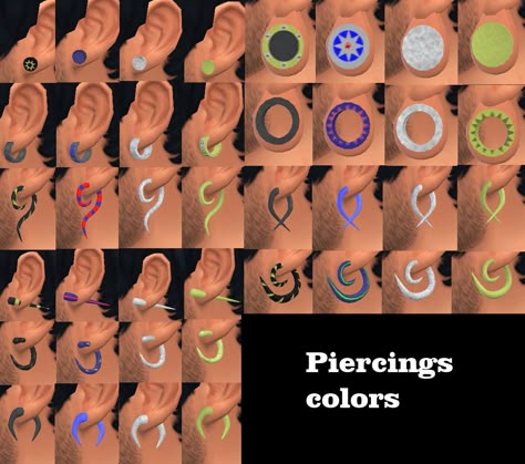 Sims 4 Piercing Cc, Sims 4 Piercing, Piercing Cc, Sims 4 Cc Male, Gauged Ears, Sims 4 Piercings, Sims 4 Blog, Sims 4 Cas Mods, Pelo Sims