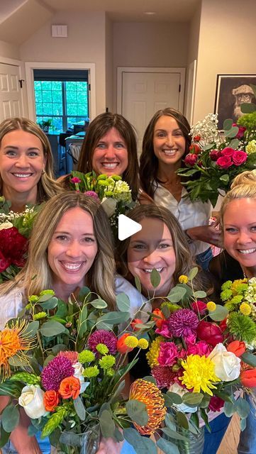 Shannon Morscheck on Instagram: "Bouquet Making Party- such a fun way to bring your friends together this summer. Who doesn't love a bouquet of flowers, a delicious @tatesbakeshop cookie, and a night of friendship?! 

#girlsnightin #girlsnightideas #tatesobsessed" Making Flower Bouquets With Friends, Bouquet Party Ideas, Ladies Gathering Ideas, Make Your Own Bouquet Party, Brunch And Bouquets, Flower Bouquet Making Party, Bouquet Making Party, Hawaii Portraits, Flower Bouquet Party