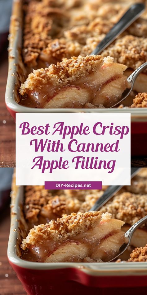 Discover the best apple crisp with canned apple filling. Easy steps for a mouthwatering dessert. Apple Crisp With Pie Filling, Apple Pie Filling Desserts, Pie Filling Desserts, Recipe Using Apples, Best Apple Crisp Recipe, Easy Apple Crisp, Apple Pie Filling Recipes, Best Apple Crisp, Easy Apple Crisp Recipe