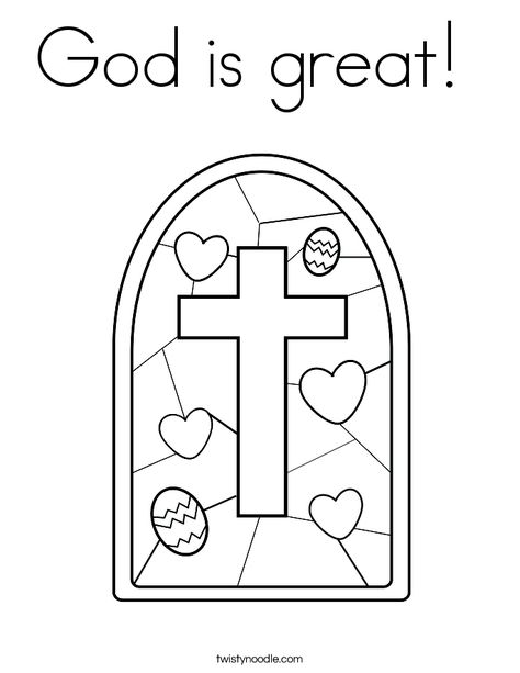 God is great Coloring Page - Twisty Noodle Free Easter Coloring Pages, Jesus Has Risen, Cross Coloring Page, Easter Sunday School, Jesus Coloring Pages, Twisty Noodle, Jesus Is Risen, Easter Preschool, He Has Risen