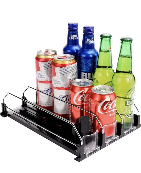 BingoHive Automatic Soda Can Organizer for Refrigerator Can Dispenser for Beer Soda Seltzer Drink Pop Can Holder Self-Pushing Drink Organizer for Fridge Storage 12 cans of 11.15oz 12oz 16oz 16.9oz Drink Organizer, Can Dispenser, Beverage Dispenser, Fridge Storage, Countertop Storage, Aluminum Bottle, Pop Cans, Fridge Organization, Household Tools