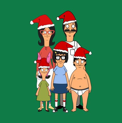 Belcher Family Christmas ~ Bob's Burgers Bobs Burgers Christmas, Animated Garden, Kuchi Kopi, Bobs Burgers Characters, Belcher Family, Bobs Burgers Tina, Bobs Burger, Bob's Burgers, Filthy Animal