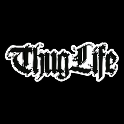 Gang Logo Design, Thug Life Meaning, Homixide Gang Logo, Thug Life Logo Design, Hustle Gang Logo Design, Gang Symbols, Thug Life Tattoo, Gangster Fonts, Gansta Shirt